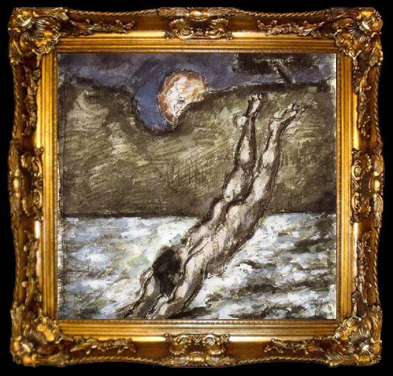 framed  Paul Cezanne Femme piquant une tete dans i eau, ta009-2